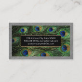 テクスチャウォール縁ど | 孔雀の羽 名刺 (裏面)