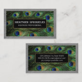 テクスチャウォール縁ど | 孔雀の羽 名刺 (正面/裏面)