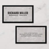 テクスチャウォール |金属製ねじ |黒縁ど 名刺 (正面/裏面)