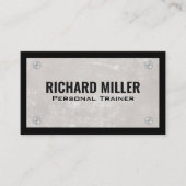 テクスチャウォール |金属製ねじ |黒縁ど 名刺 (正面)