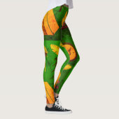 テクスチャエフェクトグリーンキャンプレギンス レギンス (右)