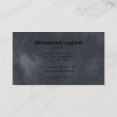 テクスチャエレガントグレー水カラープロフェッショナル 名刺 (裏面)