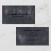 テクスチャエレガントグレー水カラープロフェッショナル 名刺 (正面/裏面)