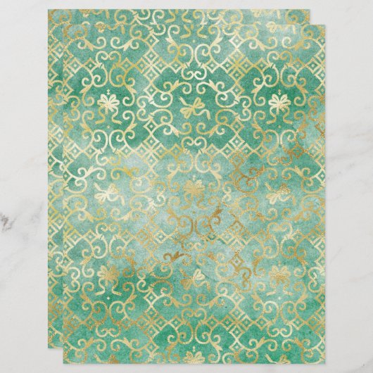 テクスチャエレガントスクラップブック紙 (正面/裏面)