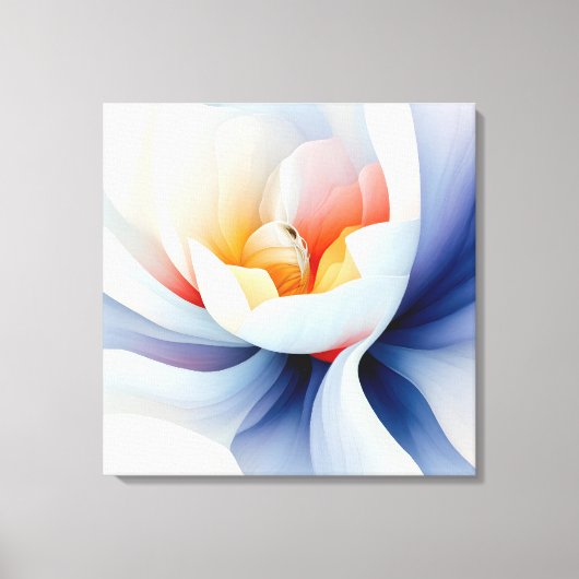 テクスチャエレガントフローラアート キャンバスプリント (正面)