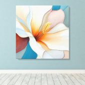 テクスチャエレガントフローラアート キャンバスプリント (インサイチュ (ウッドフロア))