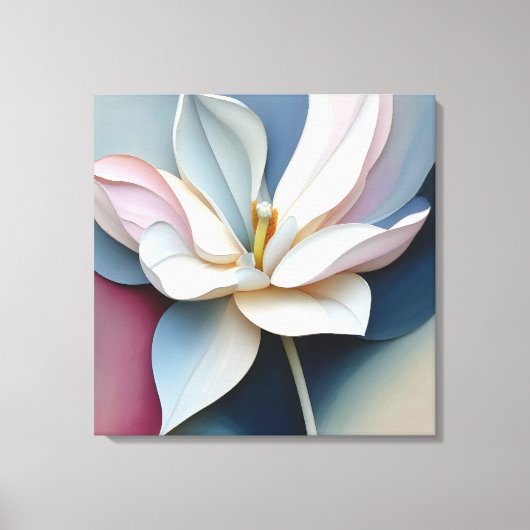 テクスチャエレガントフローラアート キャンバスプリント (正面)