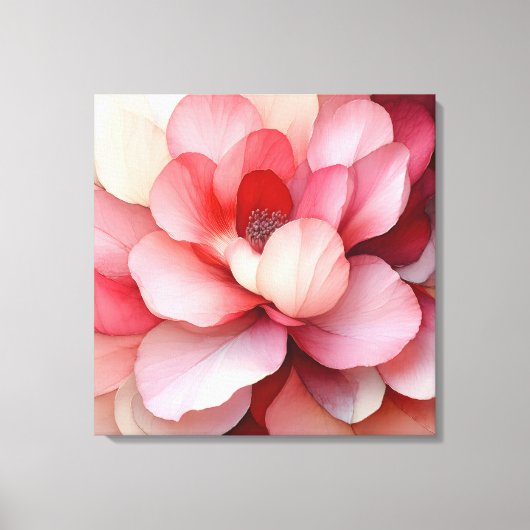 テクスチャエレガントフローラアート キャンバスプリント (正面)