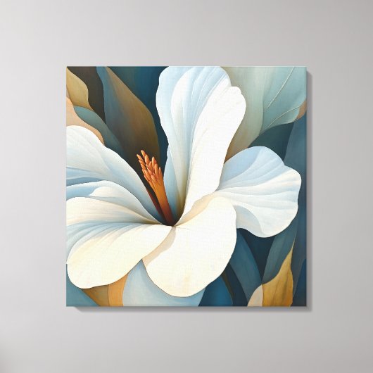 テクスチャエレガントフローラアート キャンバスプリント (正面)
