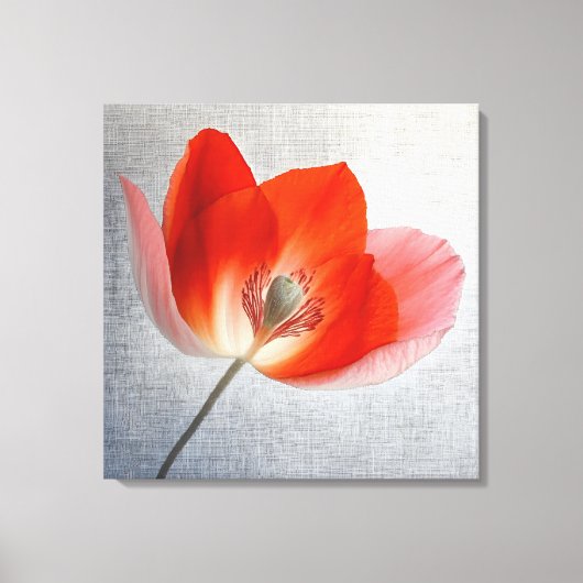 テクスチャエレガントフローラアート キャンバスプリント (正面)