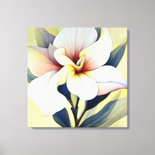 テクスチャエレガントフローラアート キャンバスプリント (正面)