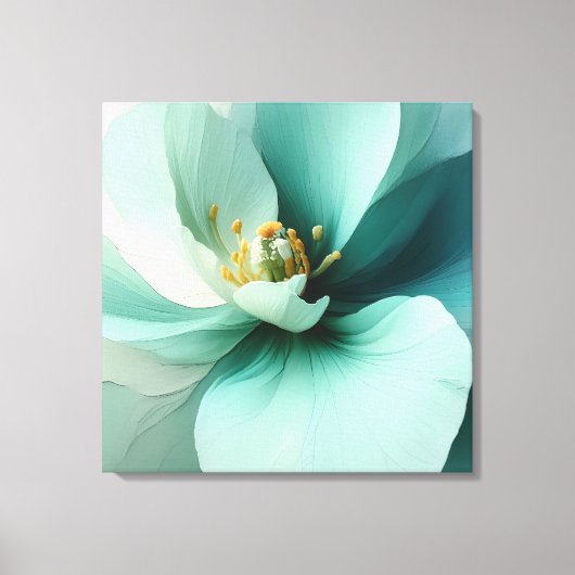 テクスチャエレガントフローラアート キャンバスプリント (正面)