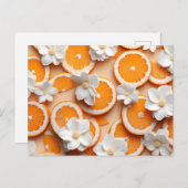 テクスチャオレンジ色の花 ポストカード (正面/裏面)