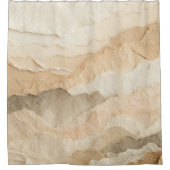 テクスチャオーガニックリッピングされた自然なレイヤ シャワーカーテン (正面)