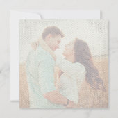 テクスチャオーバーレイ色あせたフォトスクエア結婚ズ 招待状 (裏面)