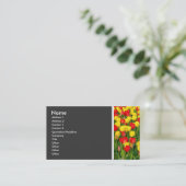 テクスチャカラフルトーン(チューリップ) 名刺 (スタンド正面)