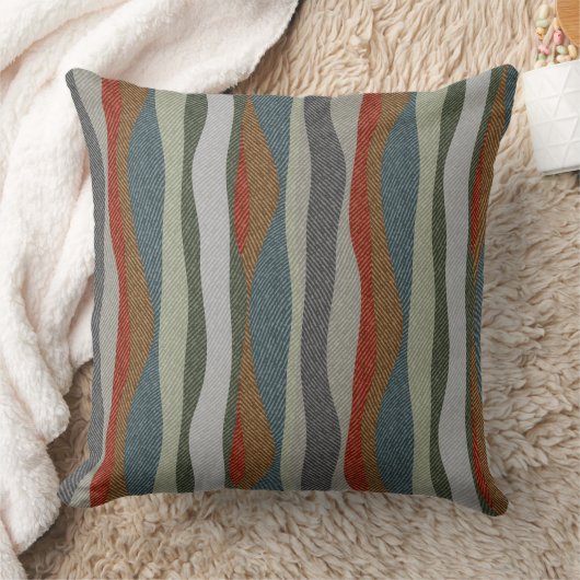 テクスチャカラフルヘリンボストライプのーン クッション (ブランケット)