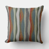 テクスチャカラフルヘリンボストライプのーン クッション (正面)