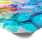 テクスチャカラフル抽象芸術絵画の ポスター (角)