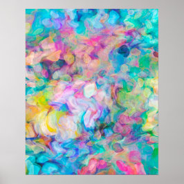 テクスチャカラフル抽象芸術絵画の ポスター