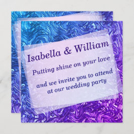 テクスチャカーブ（青から紫） 招待状