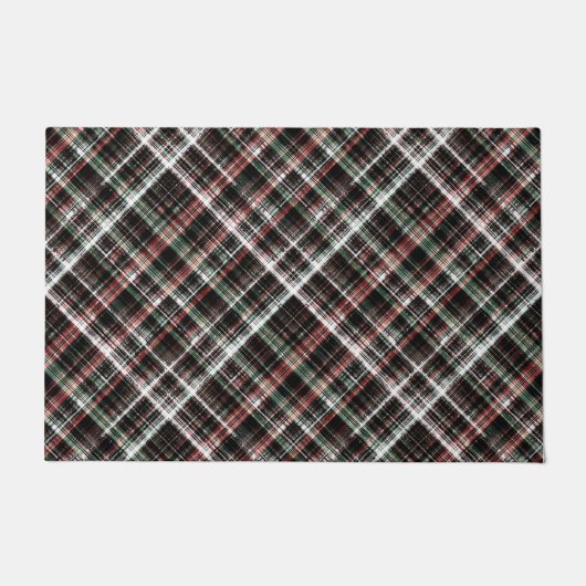 テクスチャクリスマスタータンチェック。 ドアマット (正面)