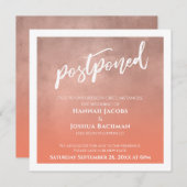 テクスチャグラデーションサーモン結婚のカード 招待状 (正面/裏面)