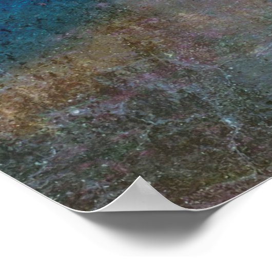 テクスチャグランジの粗いアートワーク |ポスター ポスター (角)