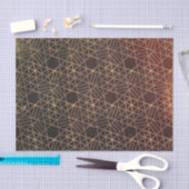 テクスチャグランジジオメトリ装飾風化ブラウン 薄葉紙 (クラフト)