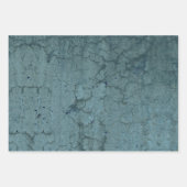 テクスチャグランジティール（緑がかった色）ブルーヴィンテージの分離 ラッピングペーパーシート (正面2)