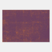 テクスチャグランジ紫オレンジ素朴ヴィンテージ ラッピングペーパーシート (正面2)