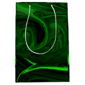 テクスチャグリーンマラカイト石コレクション ミディアムペーパーバッグ (正面)