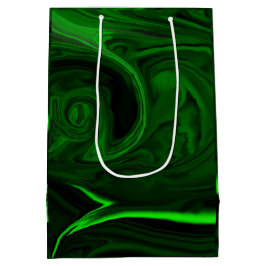 テクスチャグリーンマラカイト石コレクション ミディアムペーパーバッグ