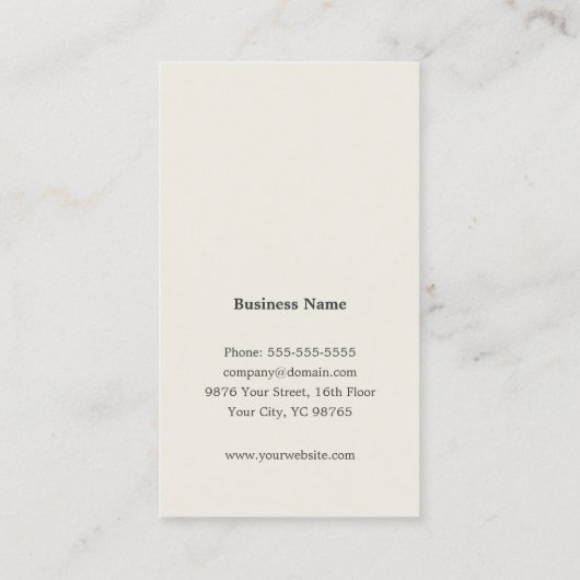 テクスチャグリーンヴィンテージストライプコンサルタント 名刺 (裏面)