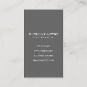 テクスチャグレーと金ゴールドワイングラス 名刺 (裏面)