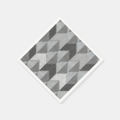 テクスチャグレーのジオメトリ。 スタンダードカクテルナプキン (角)