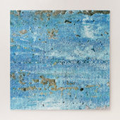 テクスチャコンクリート壁、錆の汚れ。 ジグソーパズル (横)