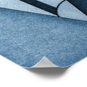 テクスチャシアン型幾何学的抽象芸術アート ポスター (角)