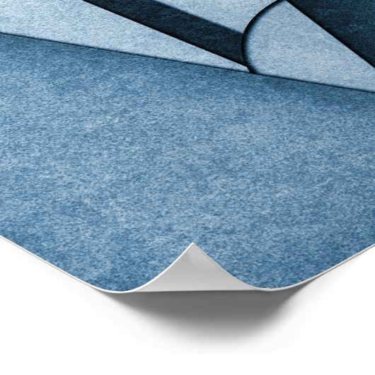 テクスチャシアン型幾何学的抽象芸術アート ポスター (角)