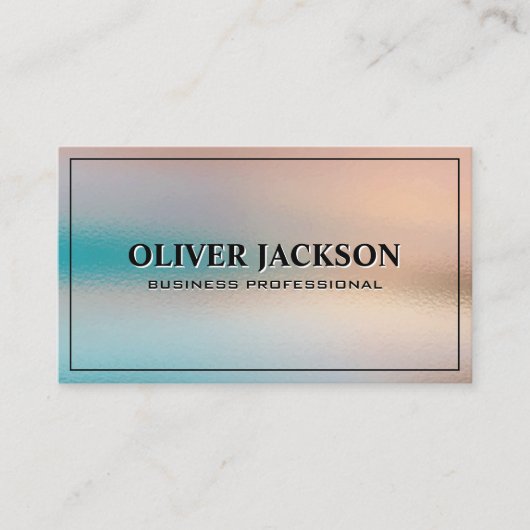 テクスチャシャインの背景 名刺 (正面)