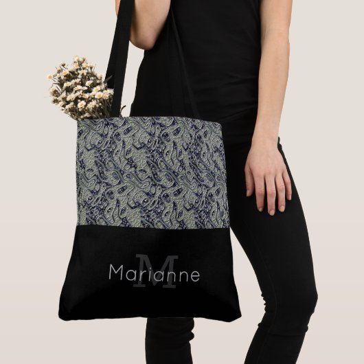 テクスチャスタイリッシュトテモノグラムのバッグ トートバッグ (クローズアップ)