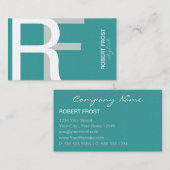 テクスチャスタイリッシュ付きモノグラム背景色の選択 名刺 (正面/裏面)