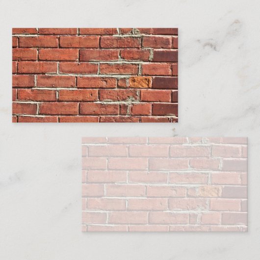 テクスチャスタイリッシュ付き赤レンガ壁 名刺 (正面/裏面)