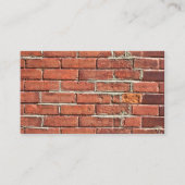 テクスチャスタイリッシュ付き赤レンガ壁 名刺 (正面)