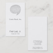 テクスチャスタイル漫画の吹き出し 名刺 (正面/裏面)