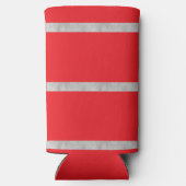 テクスチャストライプグレーと赤 スリム缶クーラー (裏面)