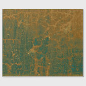 テクスチャタングリーン素朴ヴィンテージグランジアンティーク ラッピングペーパー (フラット)