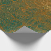 テクスチャタングリーン素朴ヴィンテージグランジアンティーク ラッピングペーパー (角)