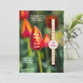 テクスチャチューリップ庭園の結婚式 招待状 (スタンド正面)