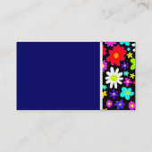 テクスチャトーン(漫画花) IIダークブルー 名刺 (裏面)